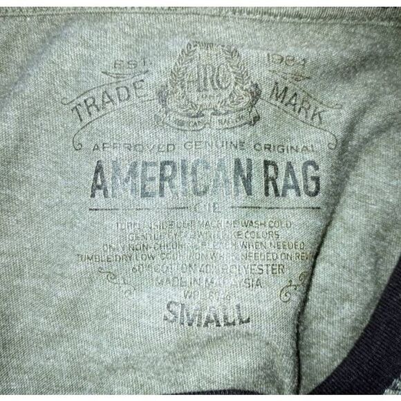 AMERICAN RAG ARMY GREEN T-SHIRT SZ.S EUC - Picture 5 of 5